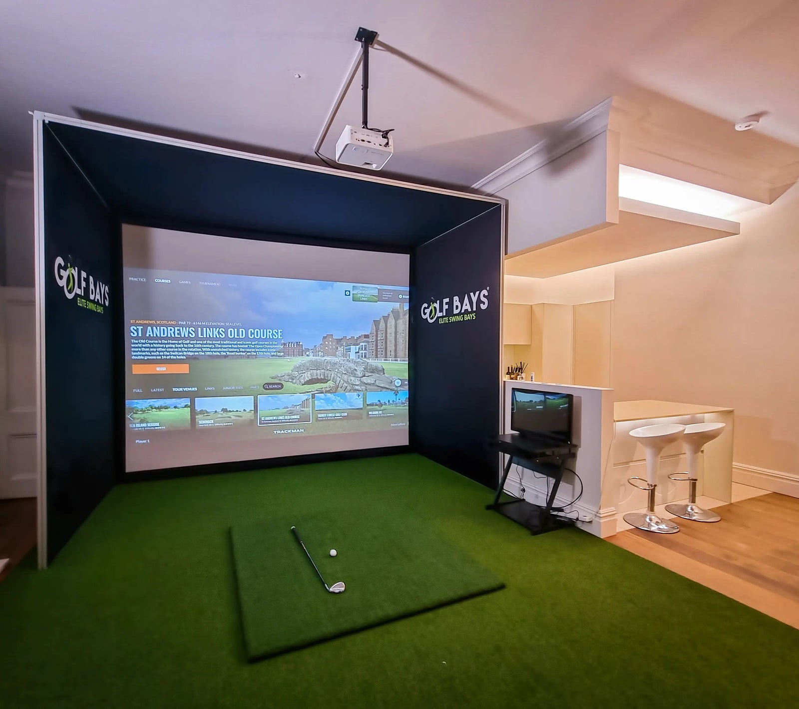 Golf Simulator Enclosures - Golf Bays home practice golf bays
