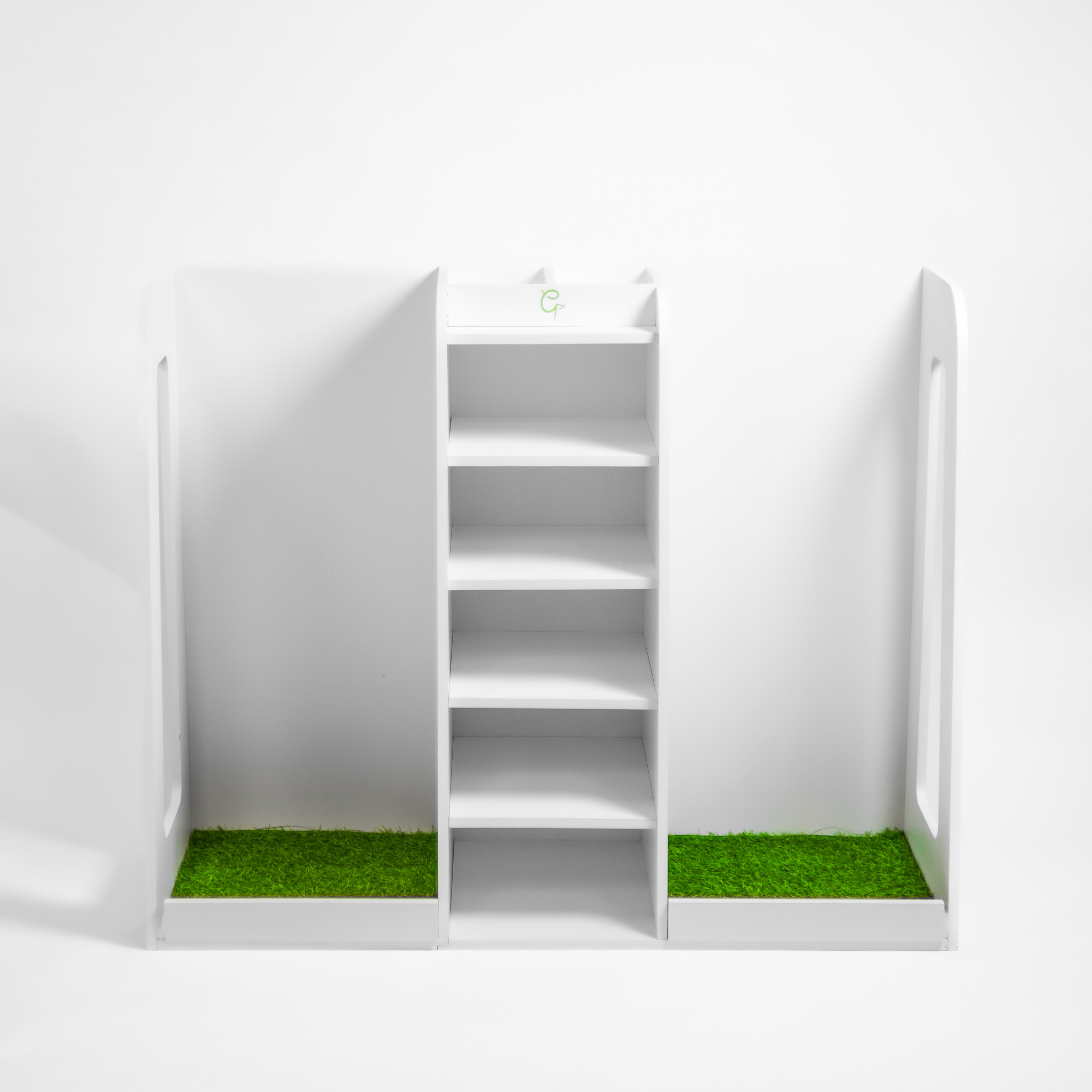 Golfbays Premium Dual Bag Stand Wooden (White)