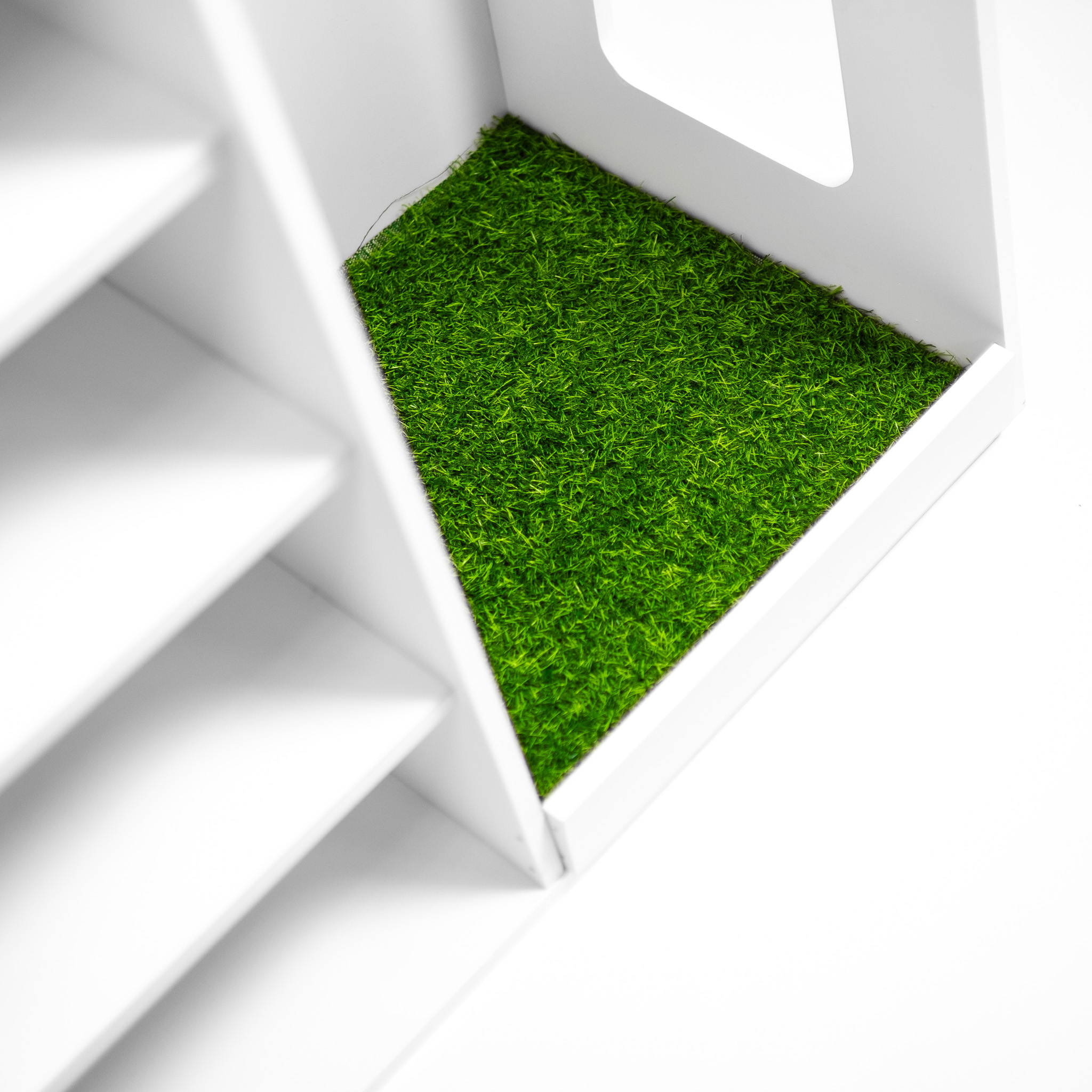 Golfbays Premium Dual Bag Stand Wooden (White)