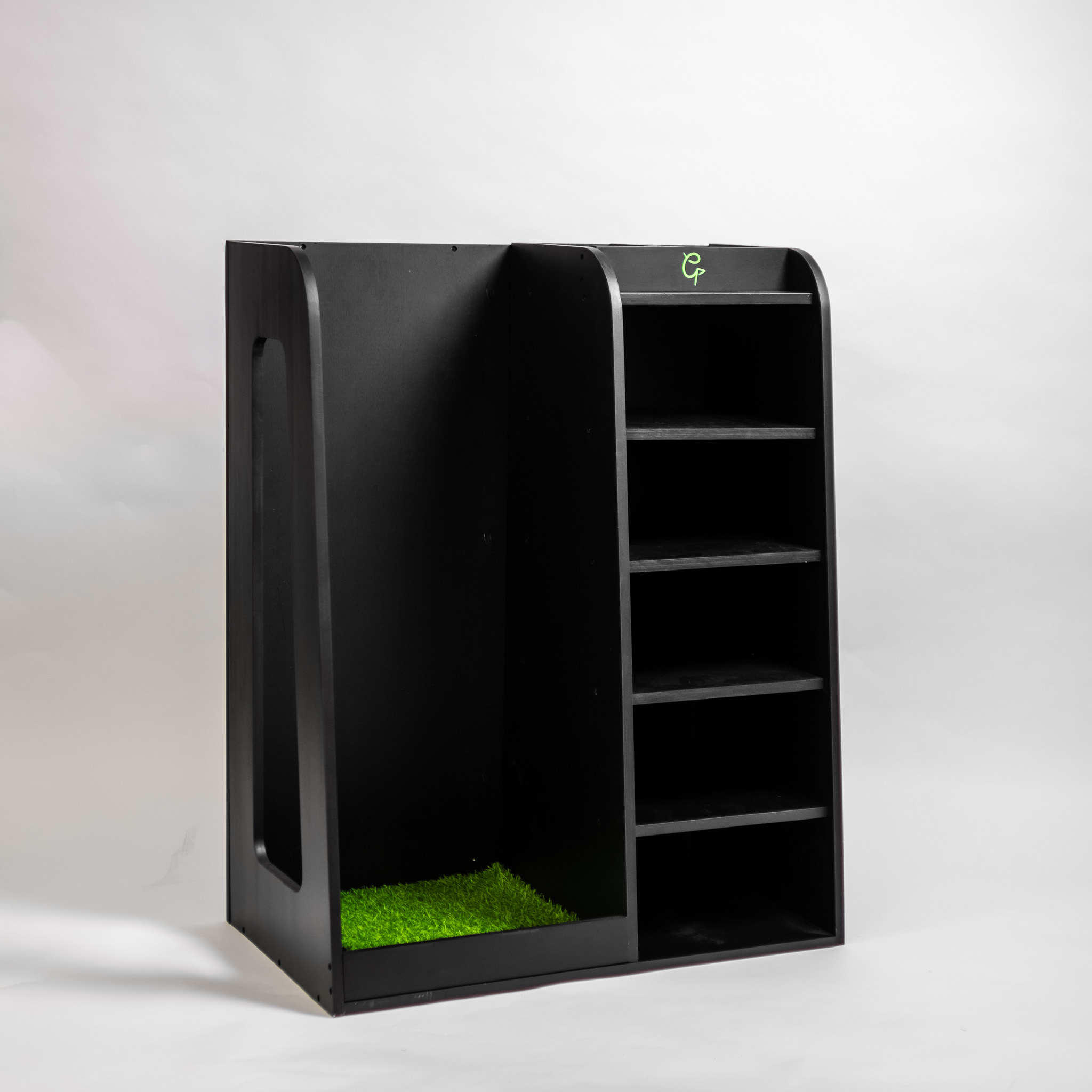 Golfbays Premium Single Bag Display Wooden (Black)