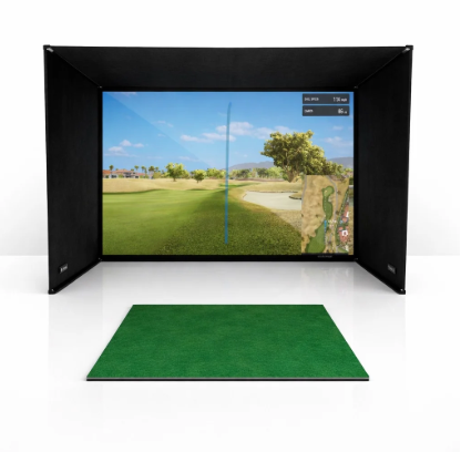 Rapsodo MLM2XPRO Golf Simulator Bundle – SimBox Enclosure & Hitting Mat
