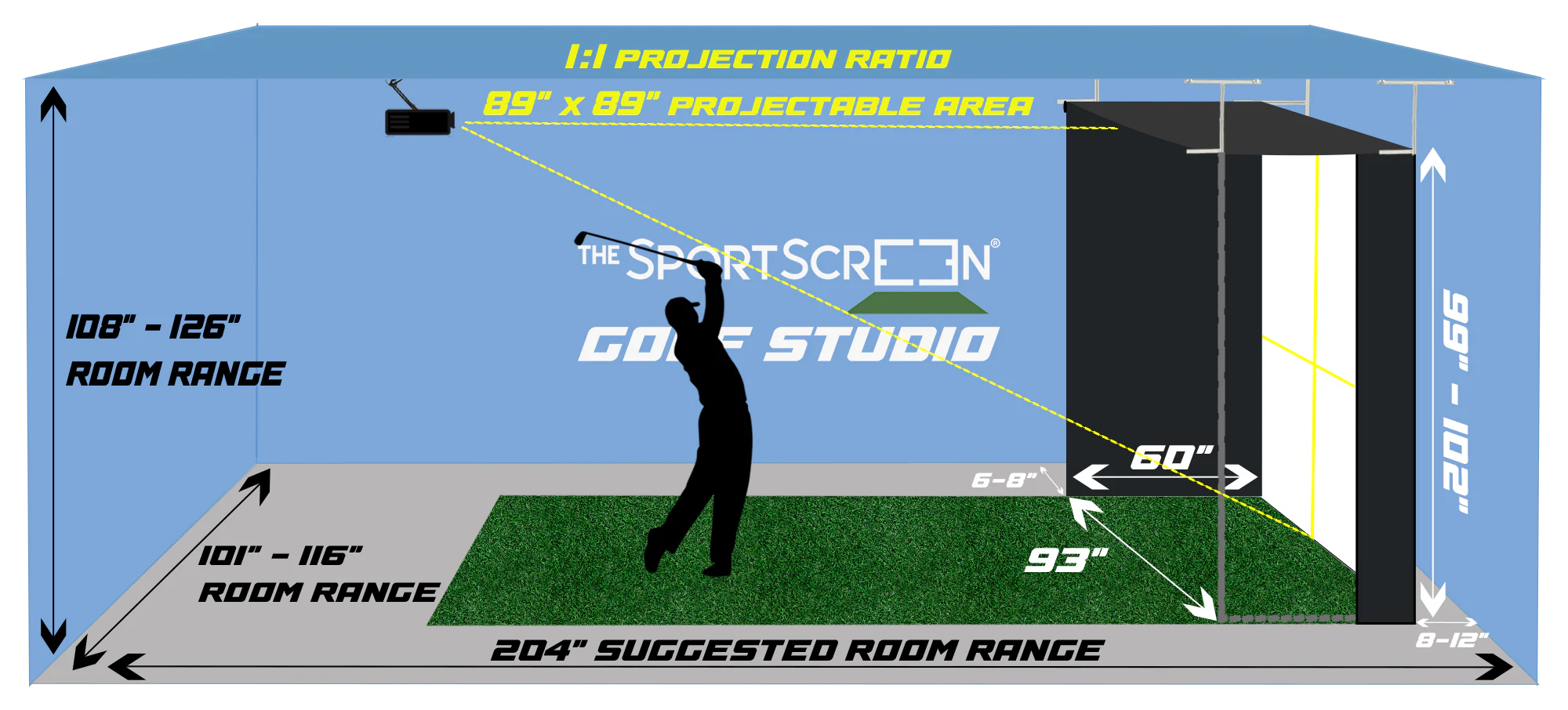 Vanish Series Retractable Golf Enclosure (Vanish 9)