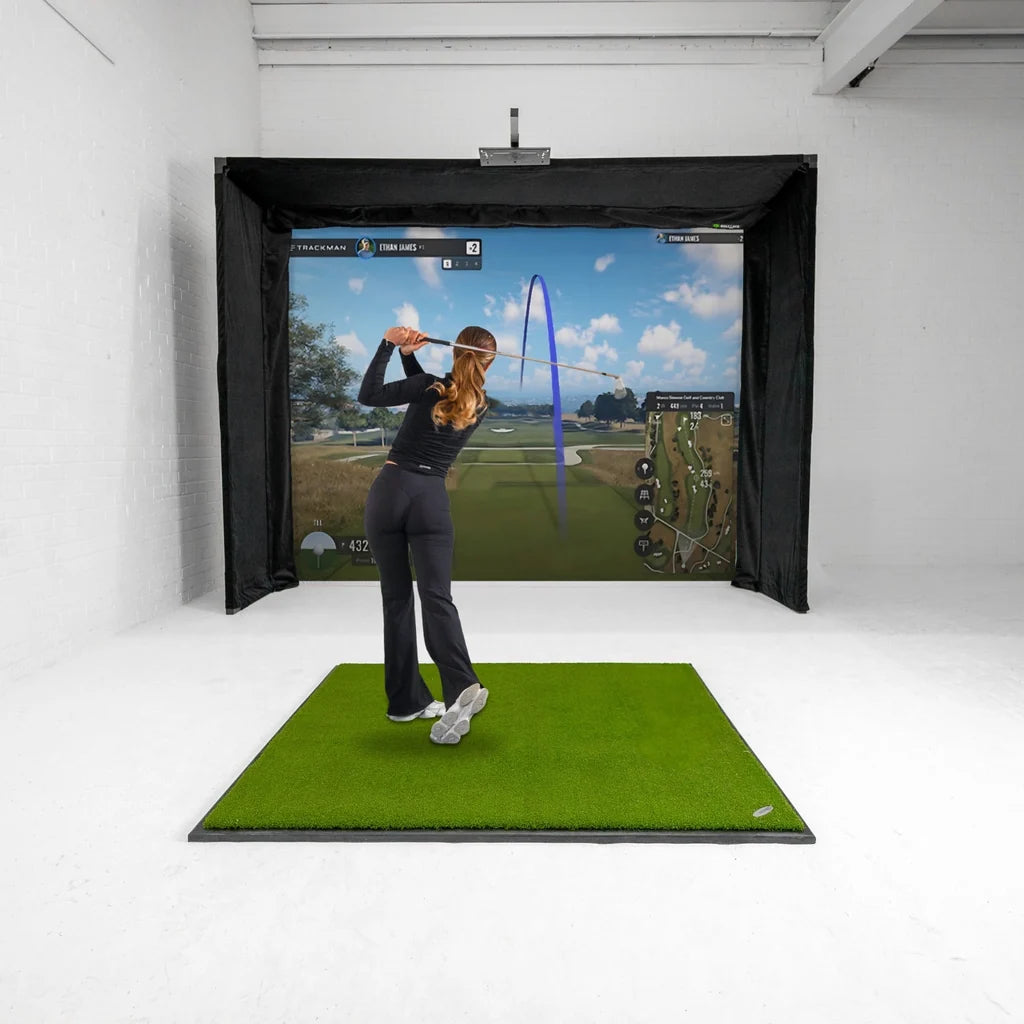 GolfBays Lux Golf Simulator Hitting Enclosure (4 Sizes)
