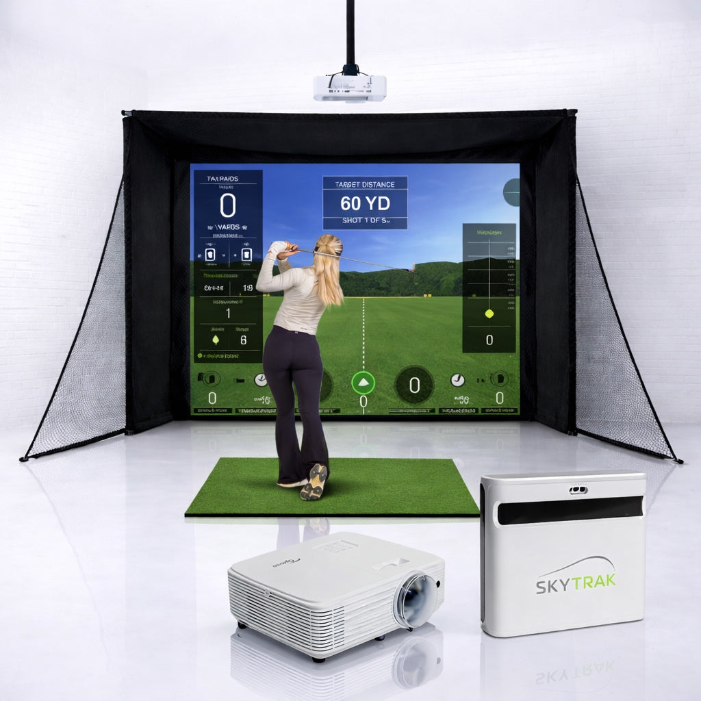SkyTrak+ SimBox Home Golf Simulator Full Package